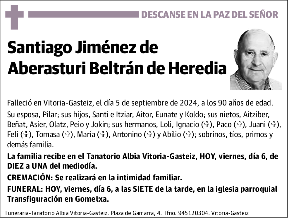 Santiago Jiménez de Aberasturi Beltrán de Heredia