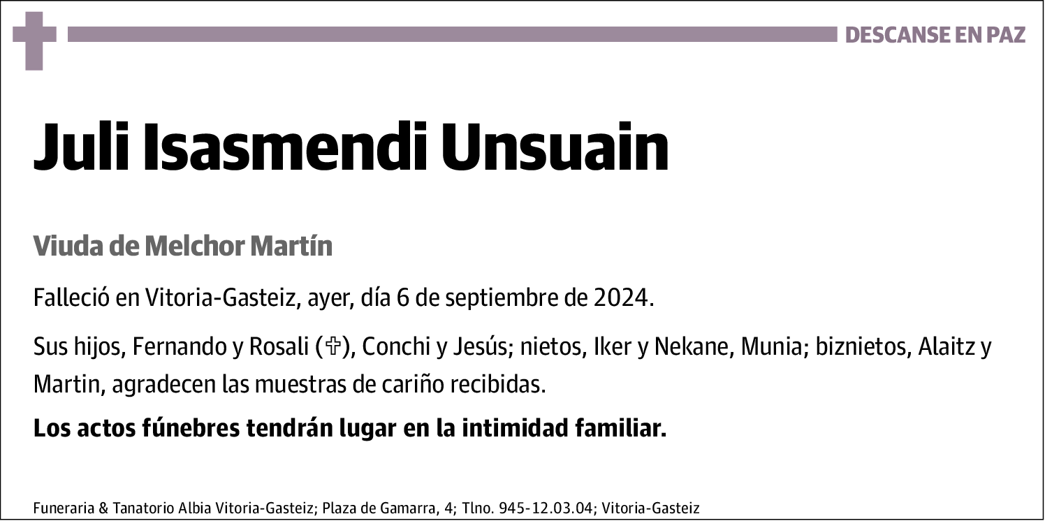 Juli Isasmendi Unsuain