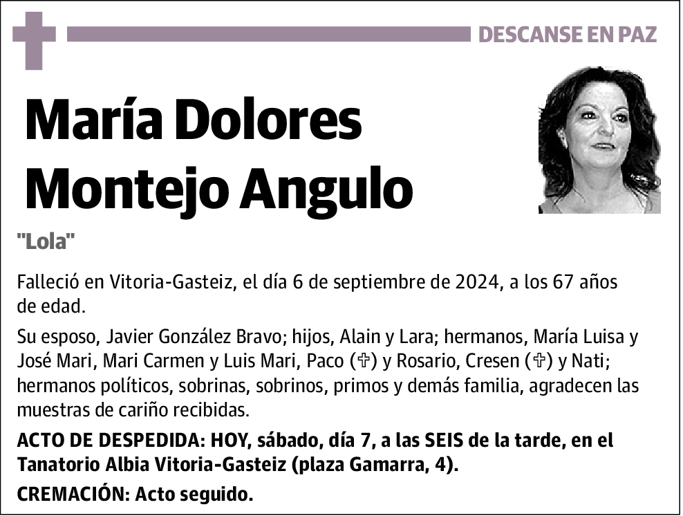 María Dolores Montejo Angulo