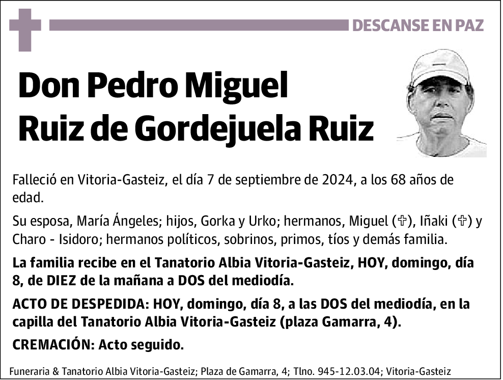 Pedro Miguel Ruiz de Gordejuela Ruiz