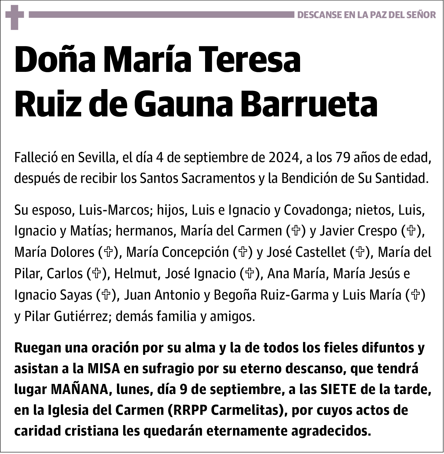 María Teresa Ruiz de Gauna Barrueta