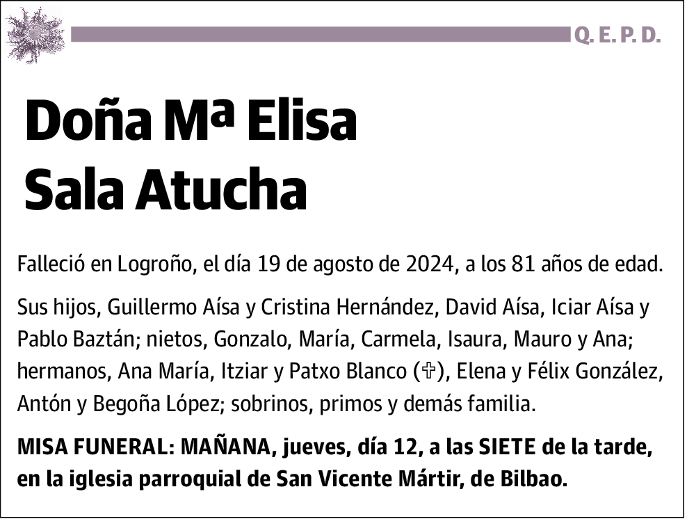 M.ª Elisa Sala Atucha