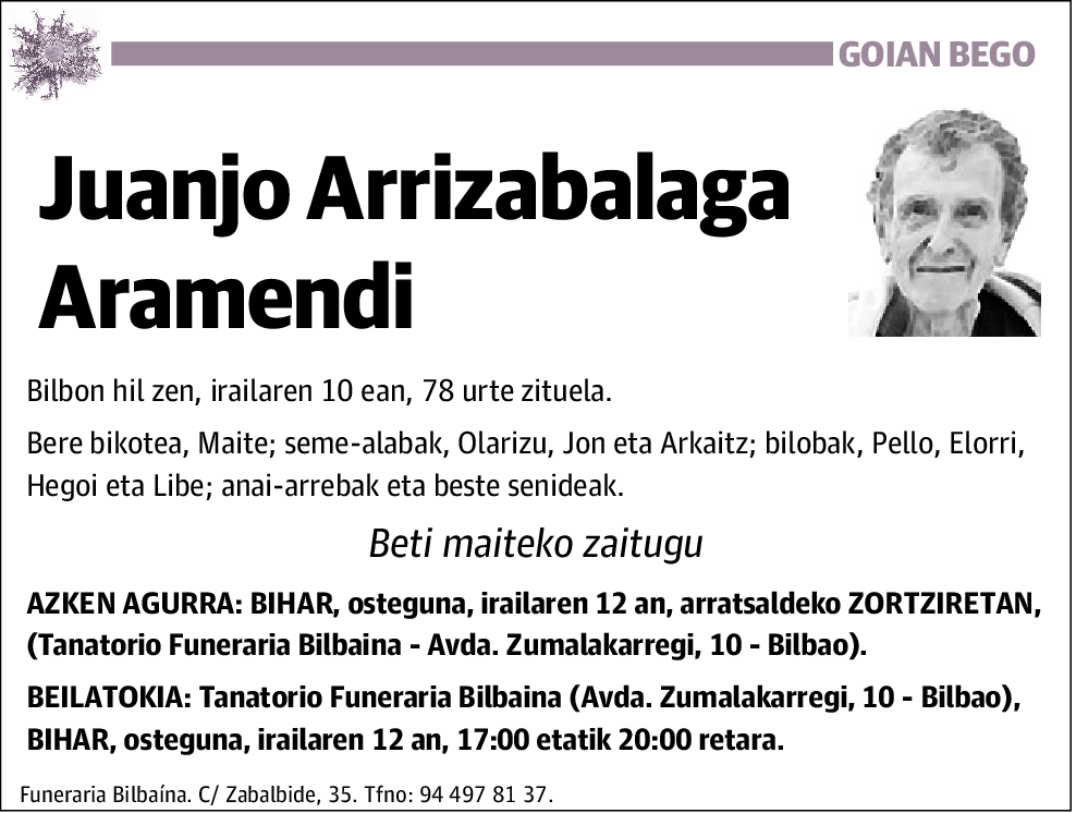 Juanjo Arrizabalaga Aramendi