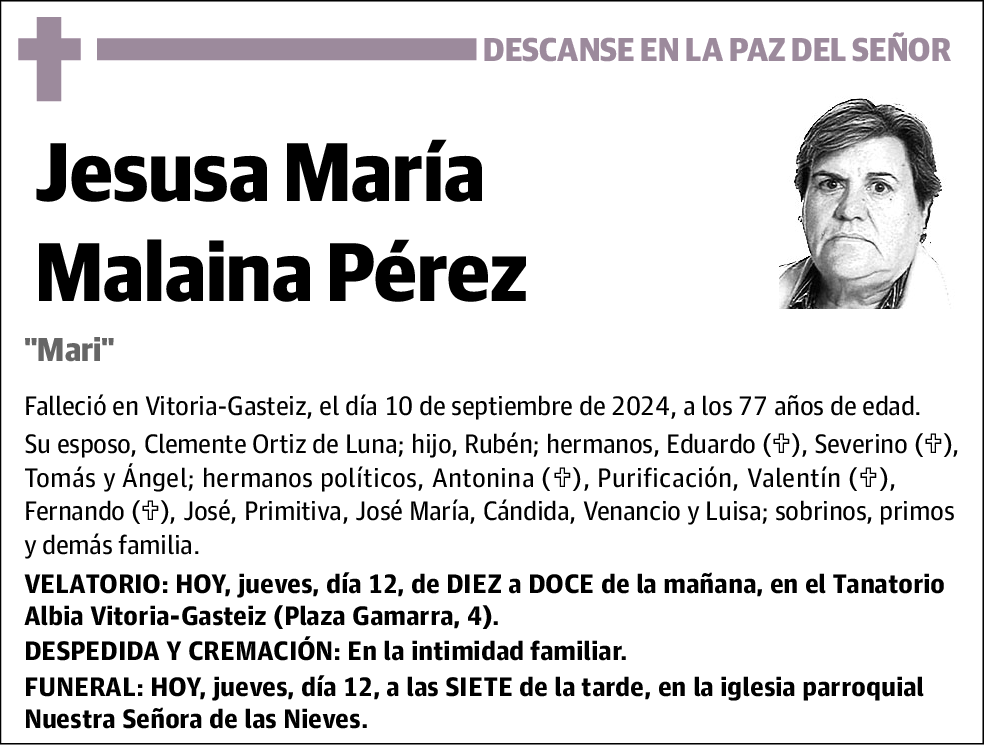 Jesusa María Malaina Pérez