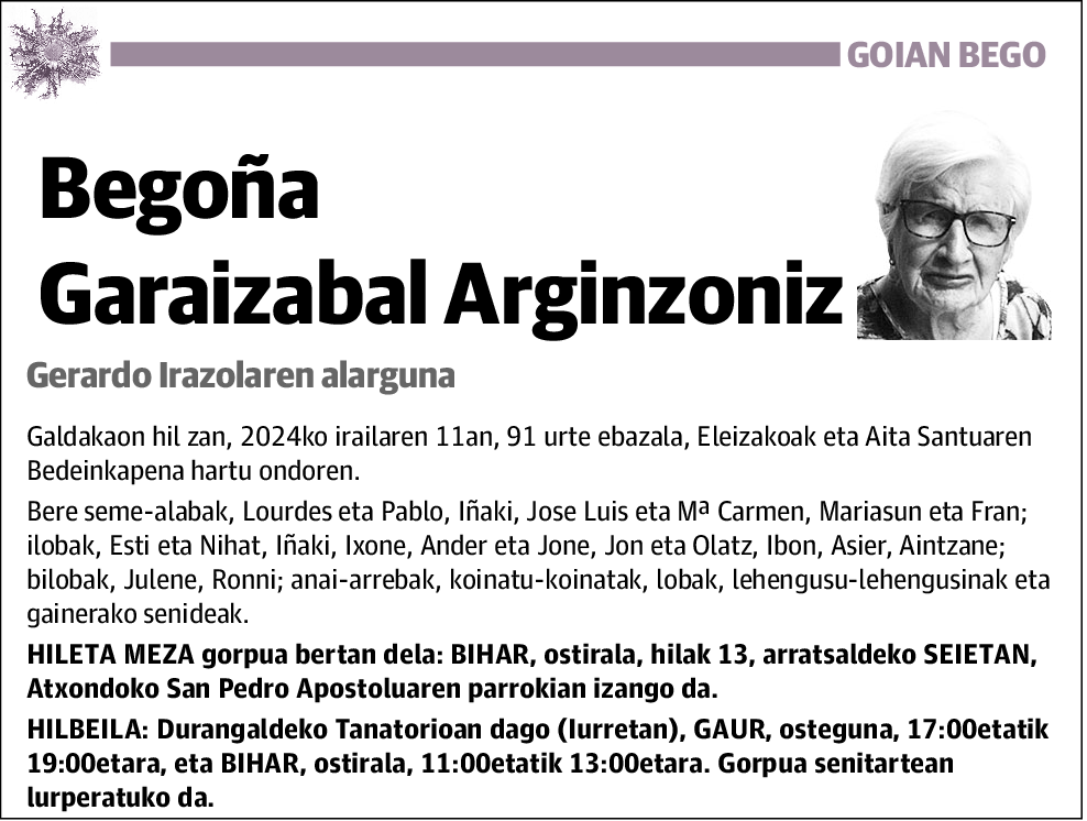 Begoña Garaizabal Arginzoniz