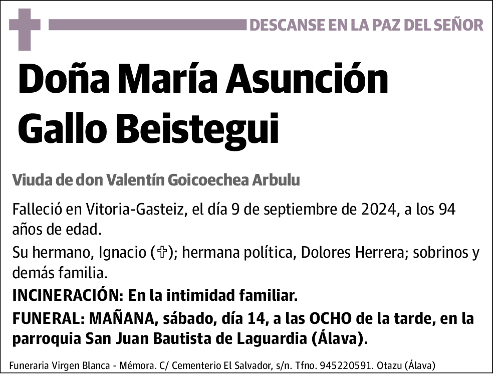 María Asunción Gallo Beistegui