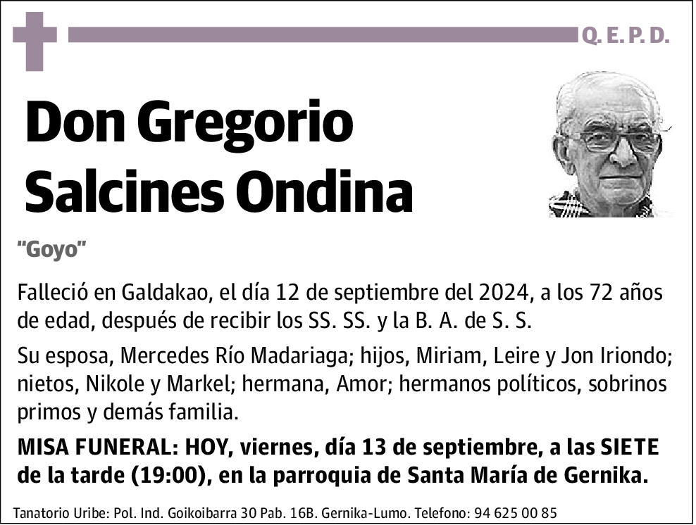 Gregorio Salcines Ondina