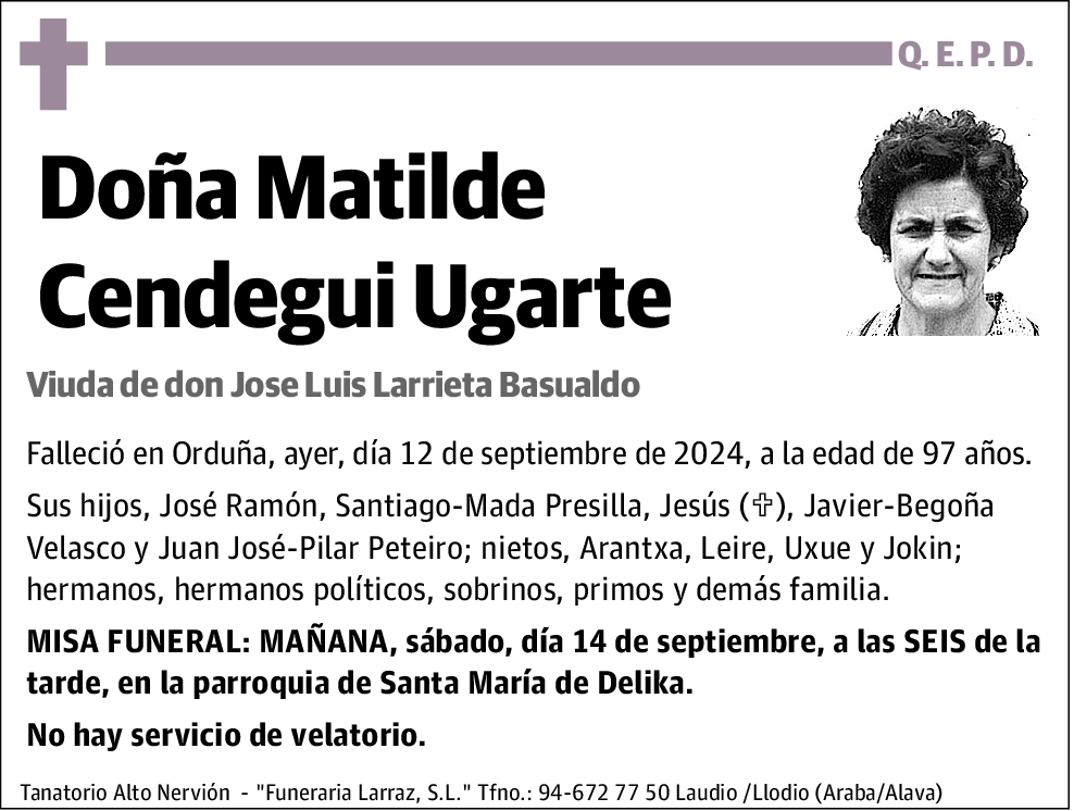 Matilde Cendegui Ugarte