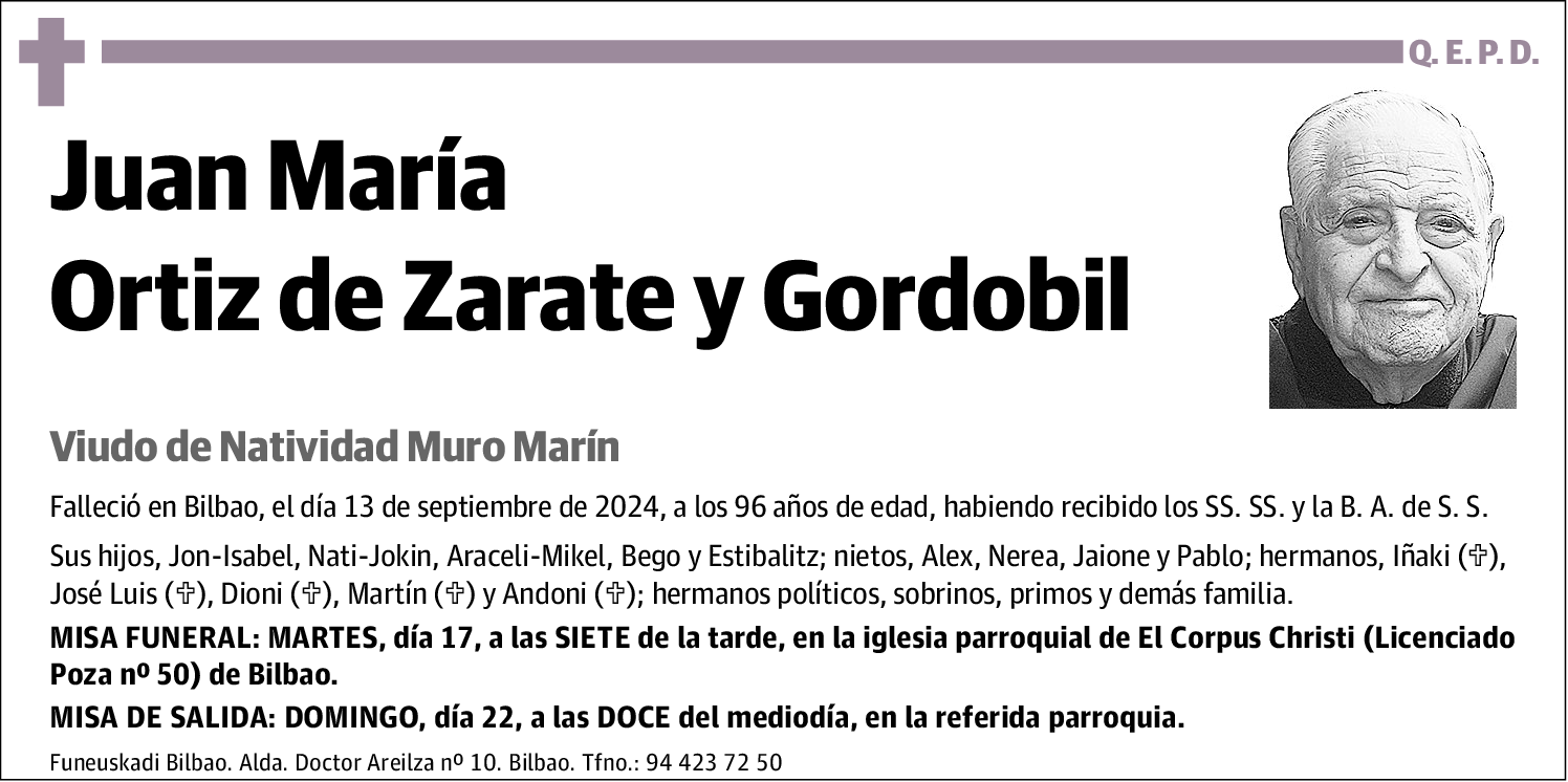 Juan María Ortiz de Zarate y Gordobil