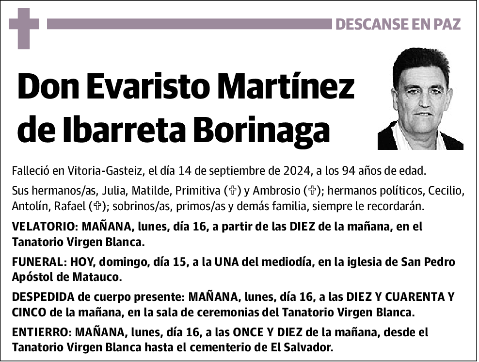 Evaristo Martínez de Ibarreta Borinaga