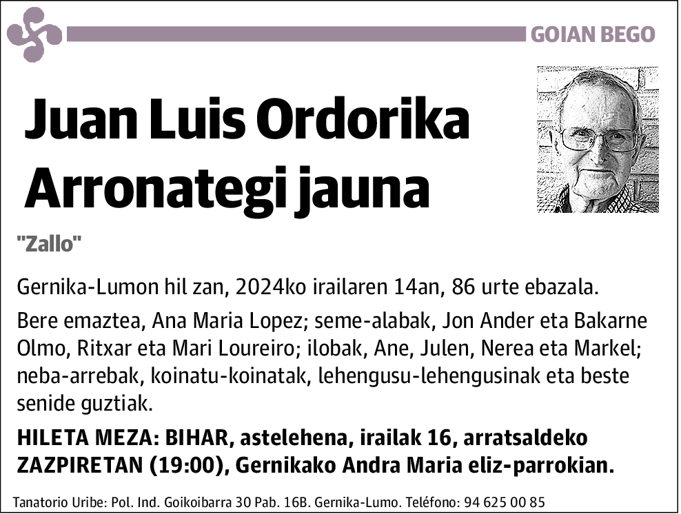 Juan Luis Ordorika Arronategi