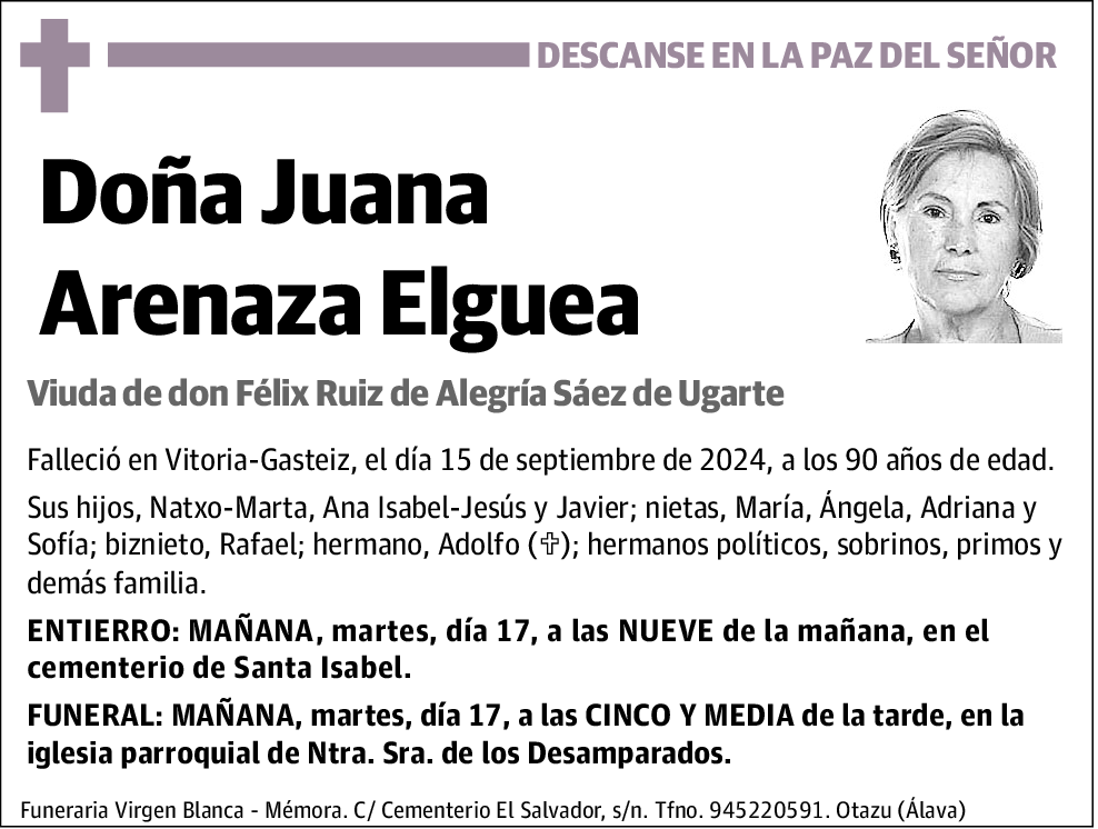Juana Arenaza Elguea