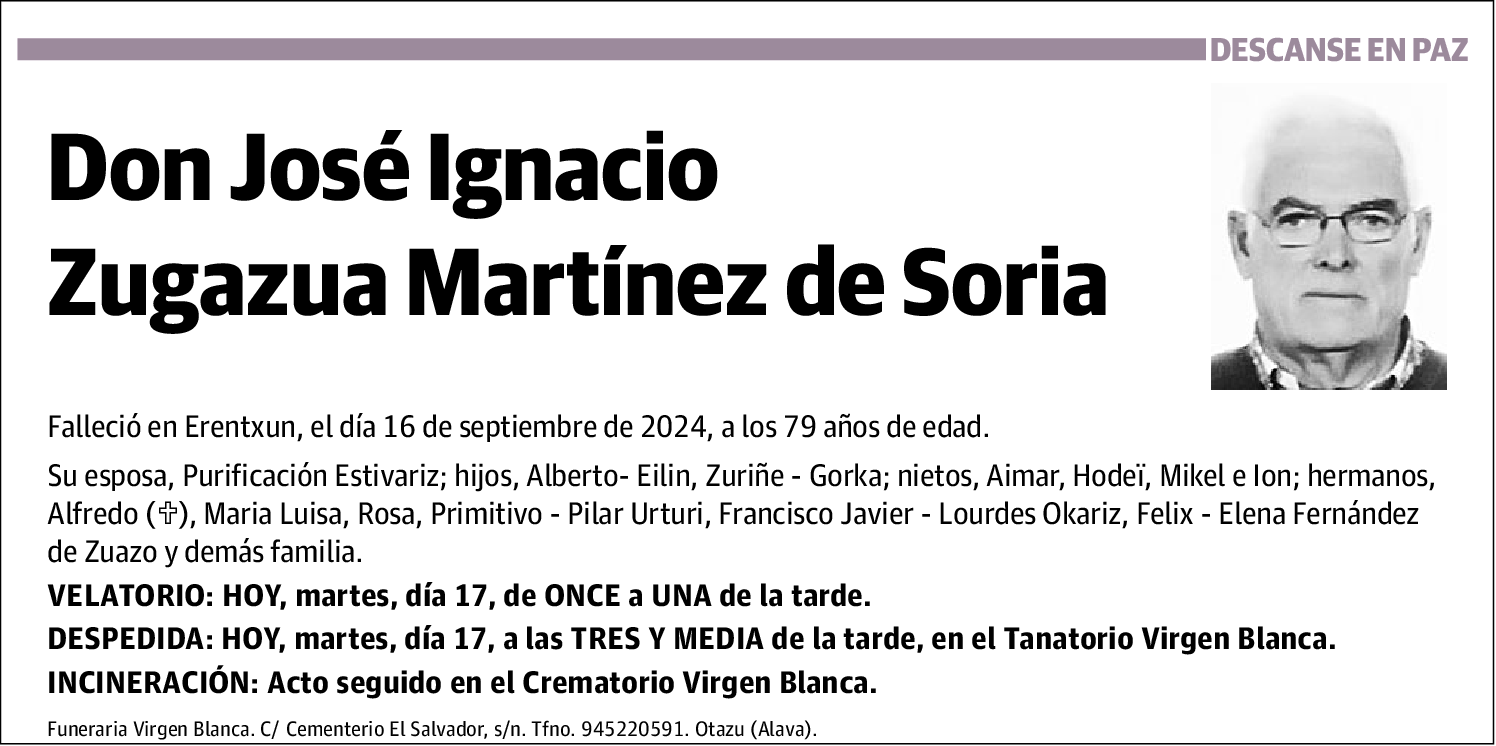 José Ignacio Zugazua Martínez de Soria