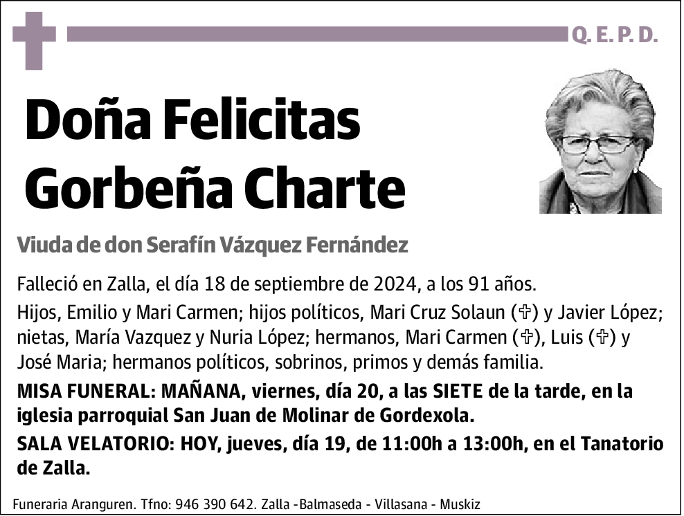 Felicitas Gorbeña Charte