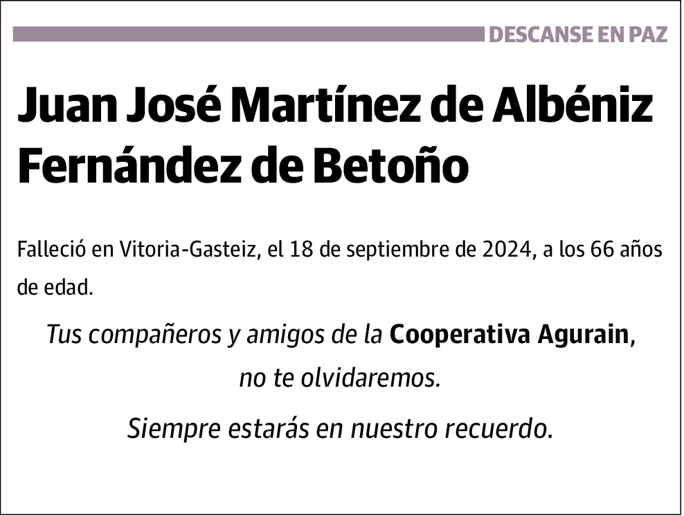 Juan José Martínez de Albéniz Fernández de Betoño