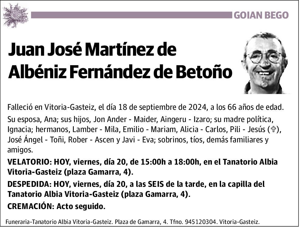Juan José Martínez de Albéniz Fernández de Betoño