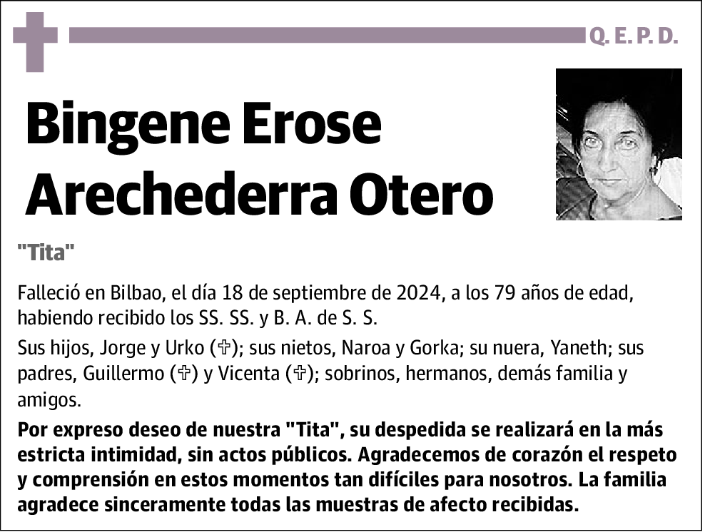 Bingene Erose Arechederra Otero