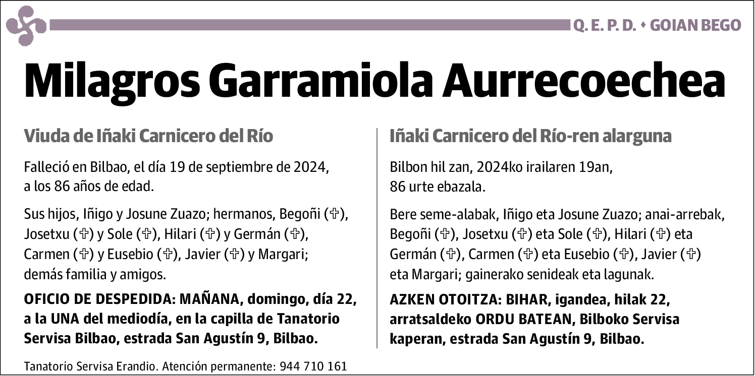 Milagros Garramiola Aurrecoechea