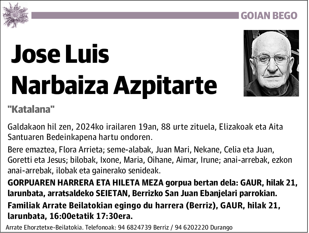 Jose Luis Narbaiza Azpitarte