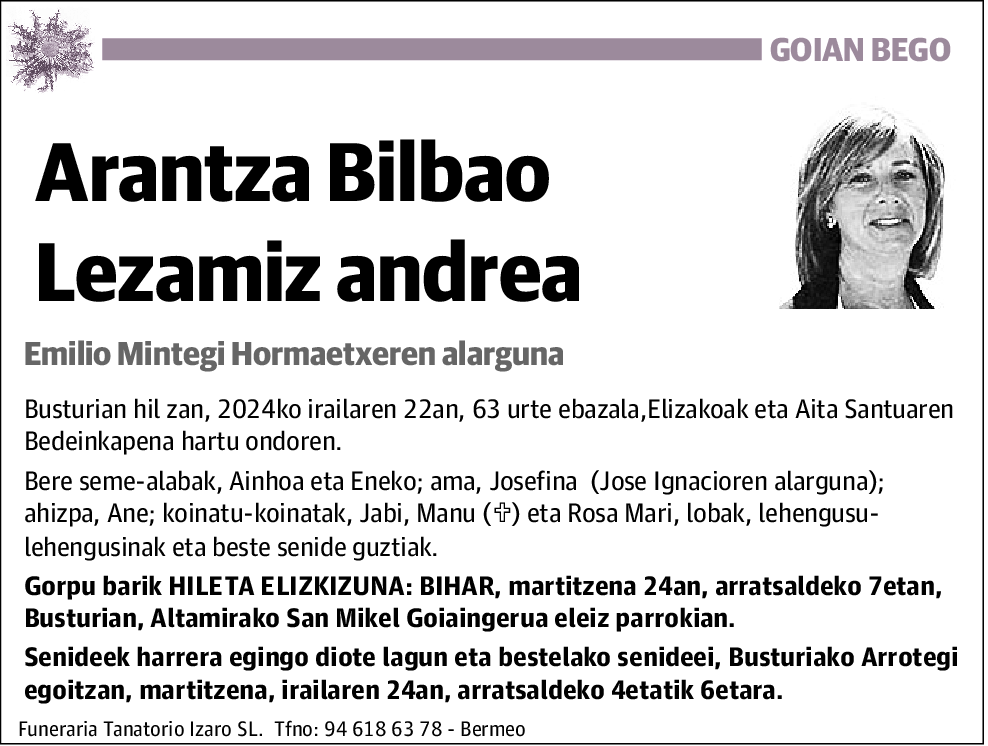 Arantza Bilbao Lezamiz