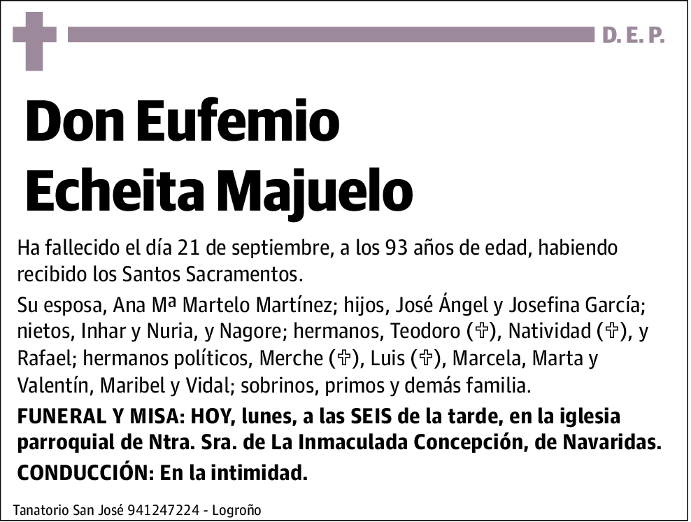 Eufemio Echeita Majuelo