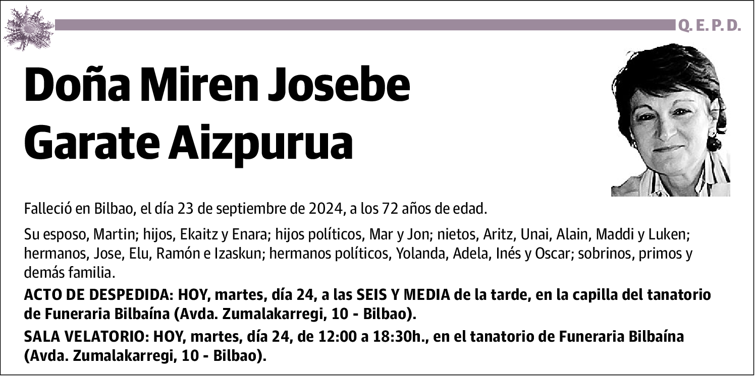 Miren Josebe Garate Aizpurua