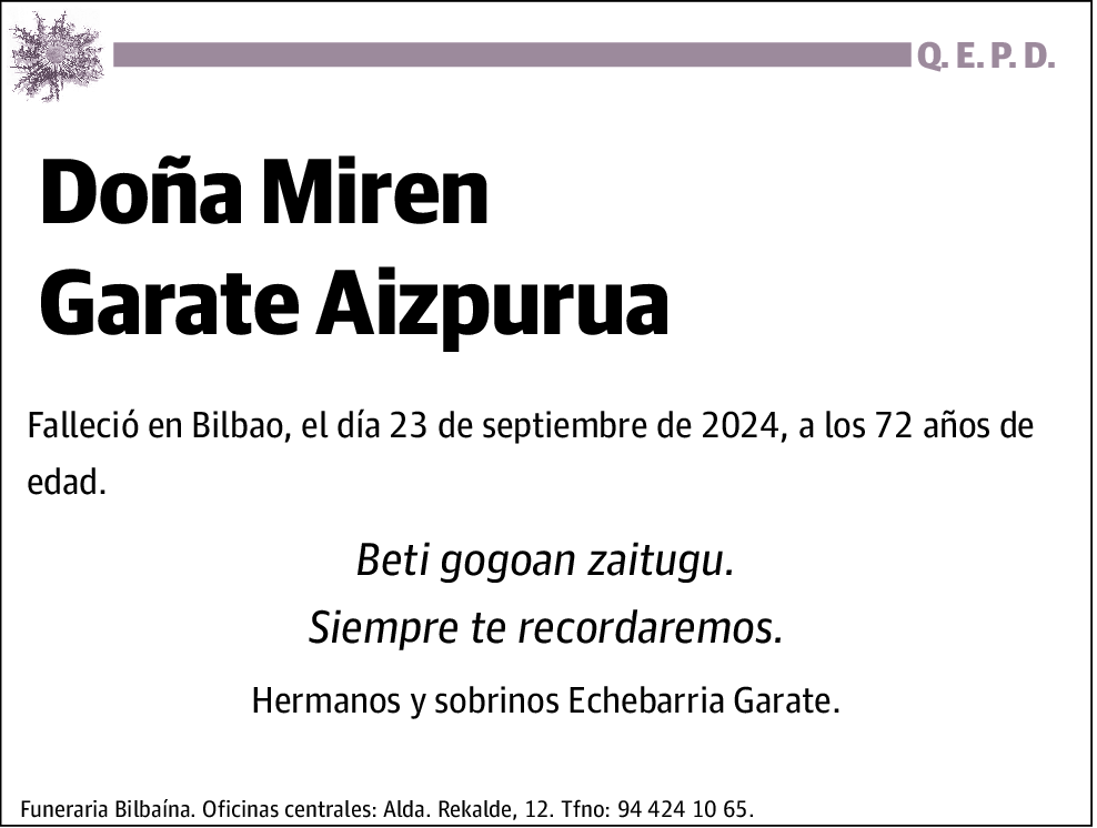 Miren Garate Aizpurua