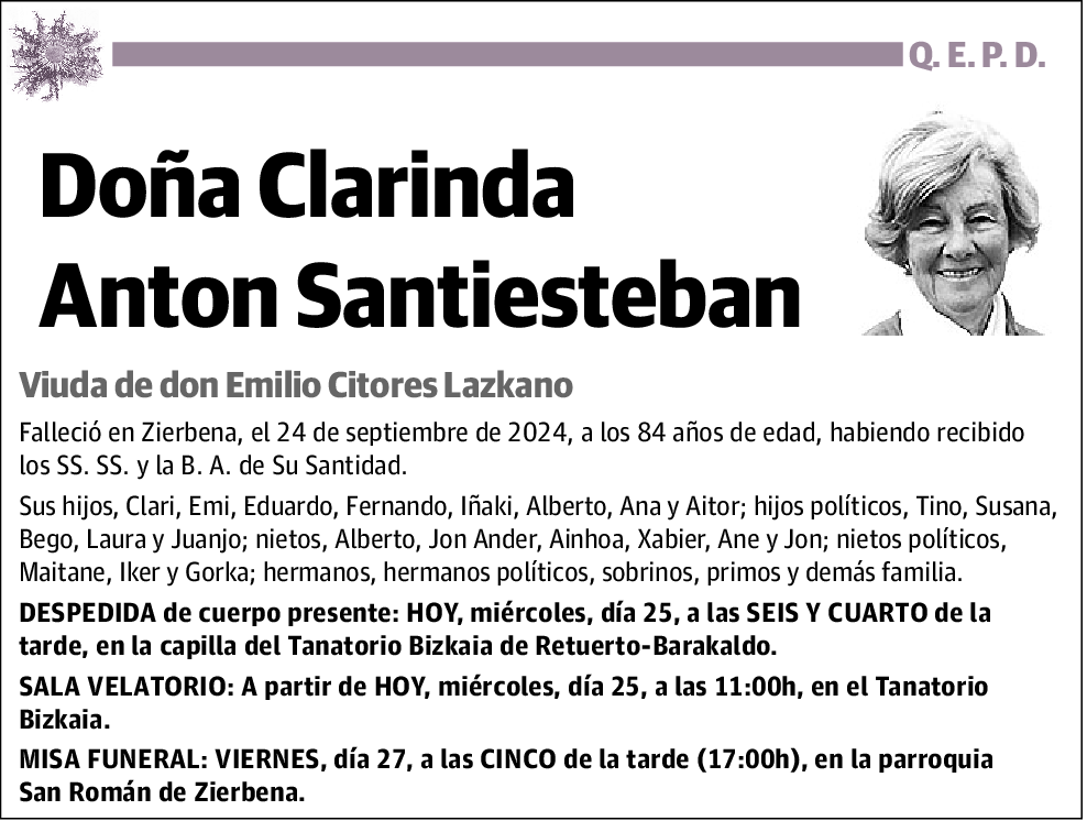 Clarinda Anton Santiesteban