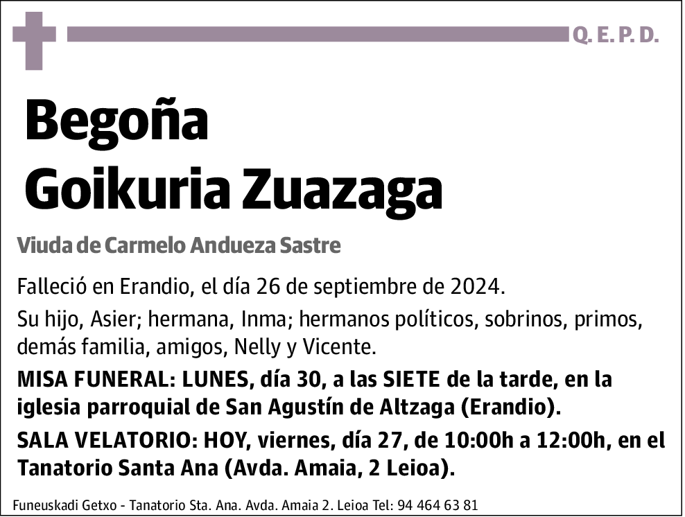 Begoña Goikuria Zuazaga