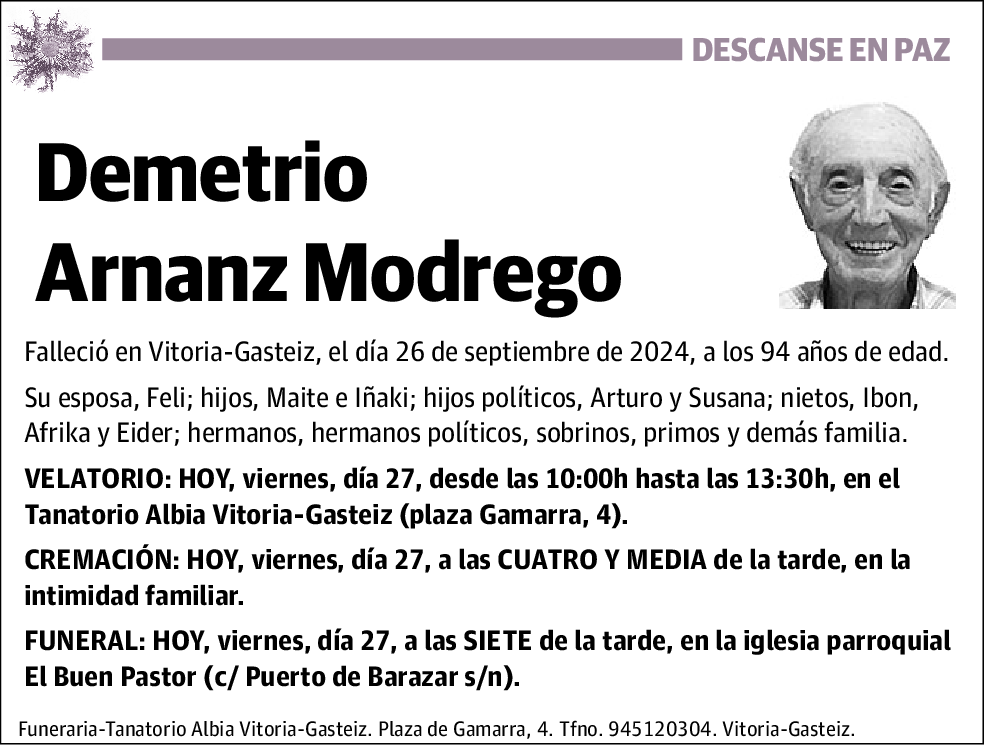 Demetrio Arnaz Modrego