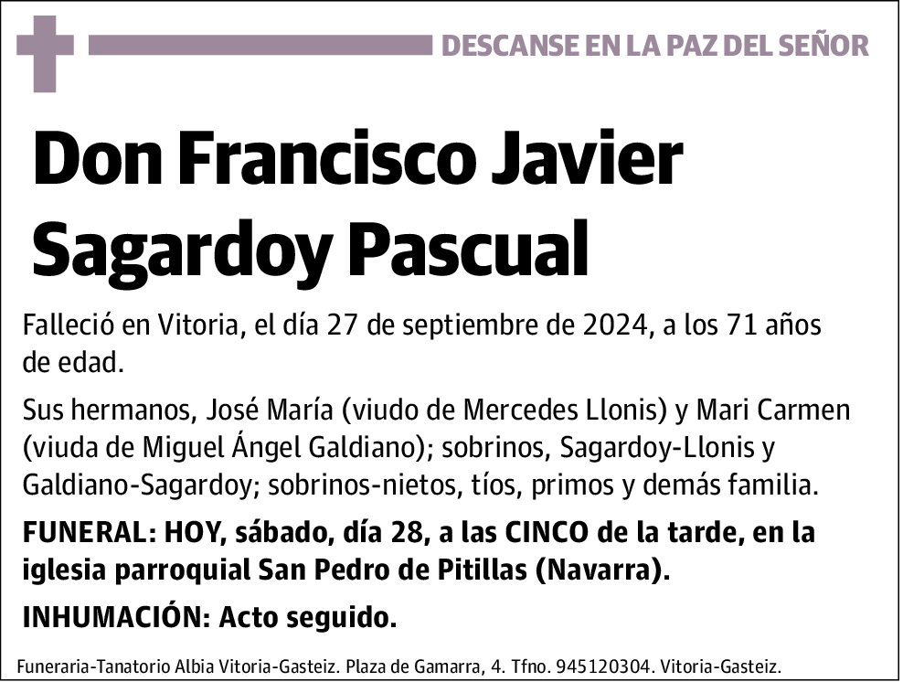 Francisco Javier Sagardoy Pascual