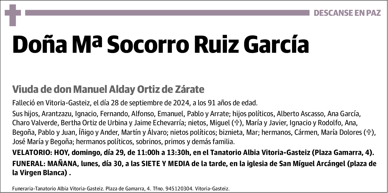 Mª Socorro Ruiz García