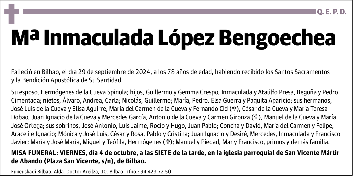 Mª Inmaculada López Bengoechea