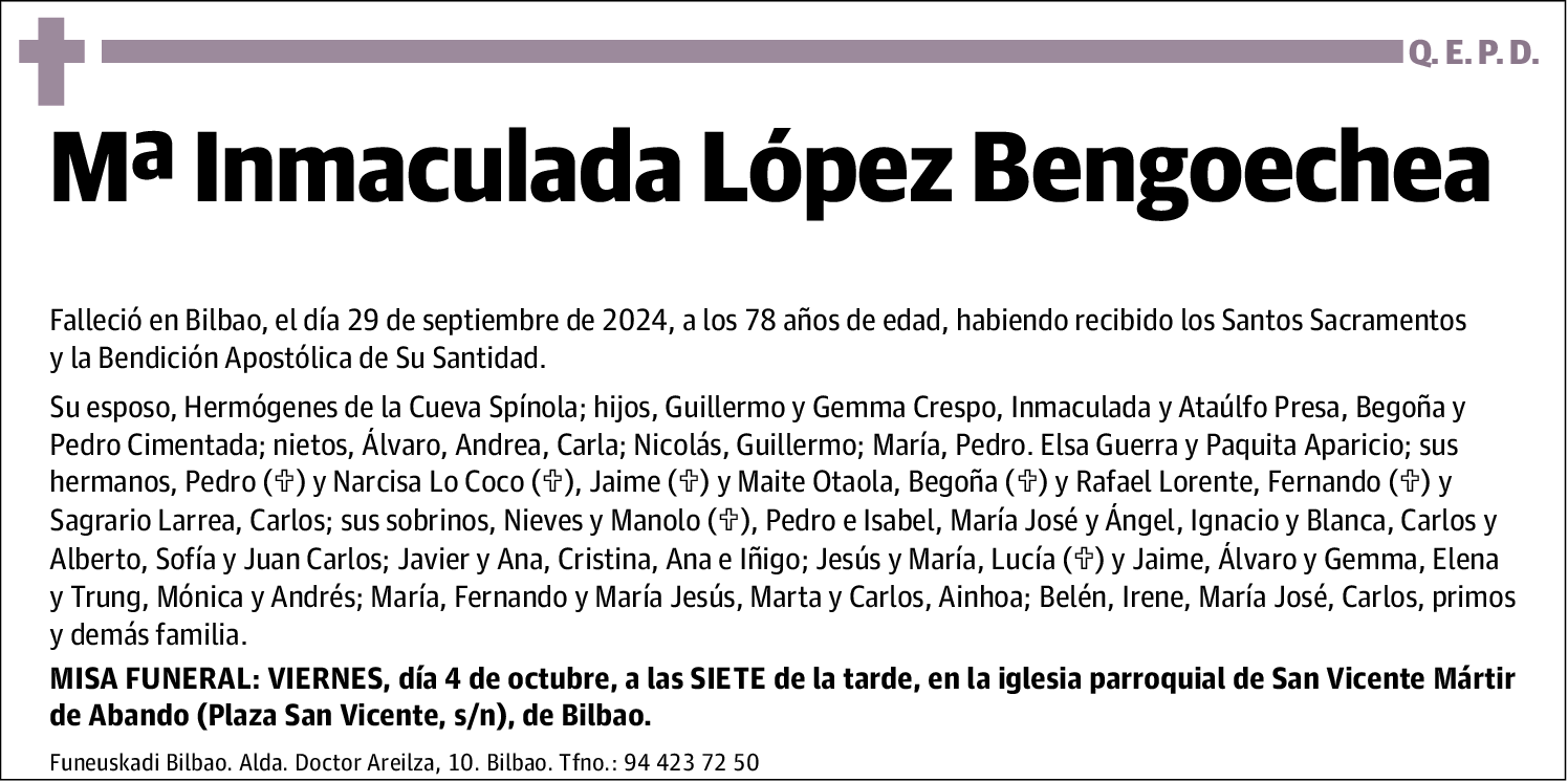 Mª Inmaculada López Bengoechea