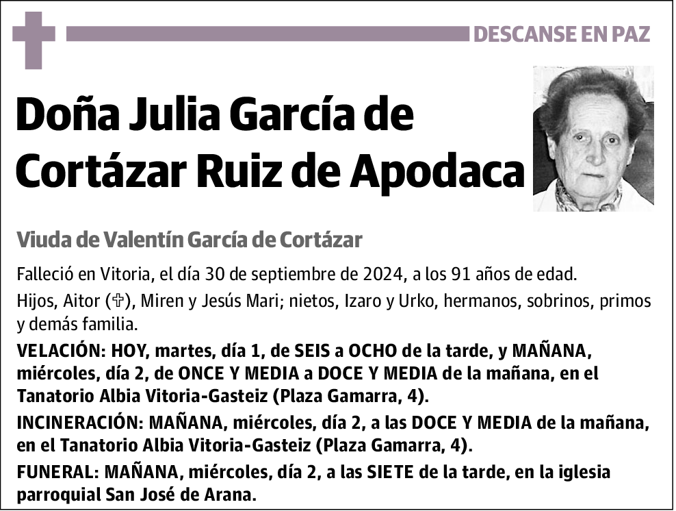 Julia García de Cortázar Ruiz de Apodaca