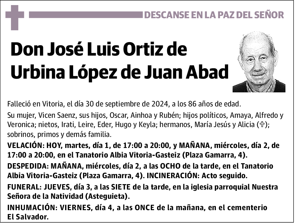 José Luis Ortiz de Urbina López de Juan Abad