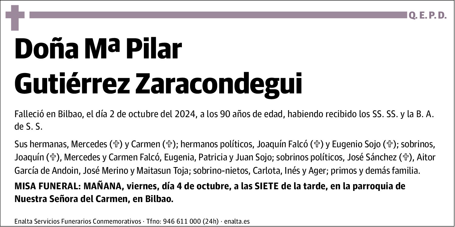 Mª Pilar Gutiérrez Zaracondegui