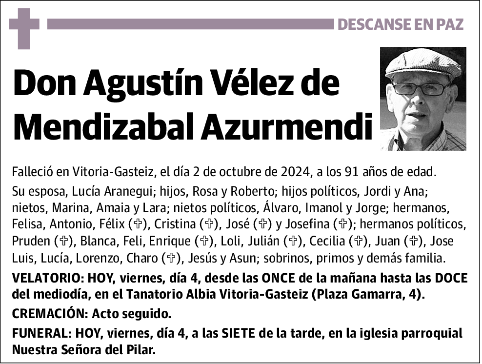 Agustín Vélez de Mendizabal Azurmendi
