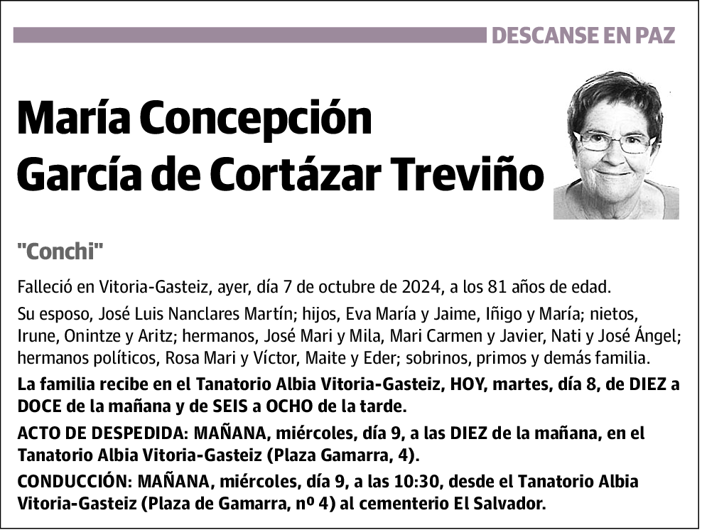 María Concepción García de Cortázar Treviño
