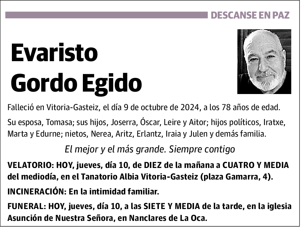 Evaristo Gordo Egido