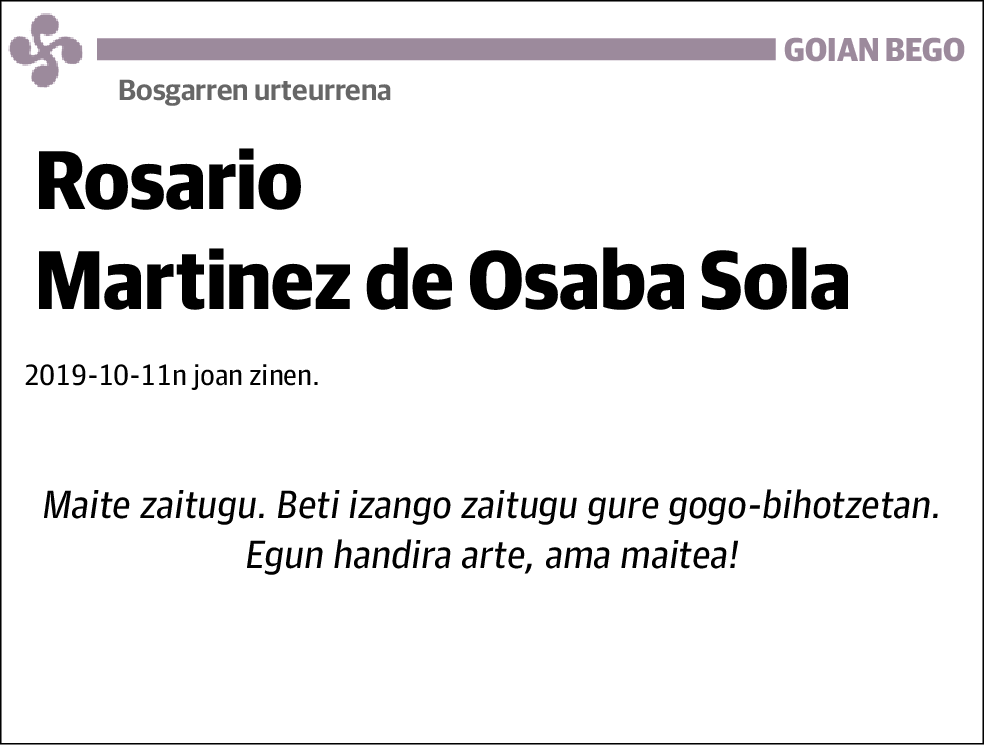 Rosario Martinez de Osaba Sola