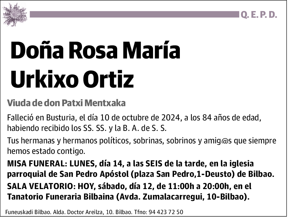 Rosa María Urkixo Ortiz