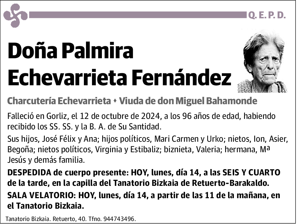 Palmira Echevarrieta Fernández