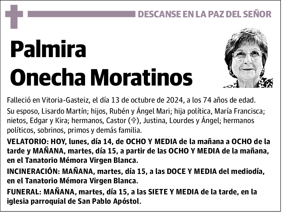 Palmira Onecha Moratinos