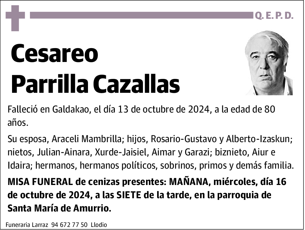 Cesareo Parrilla Cazallas