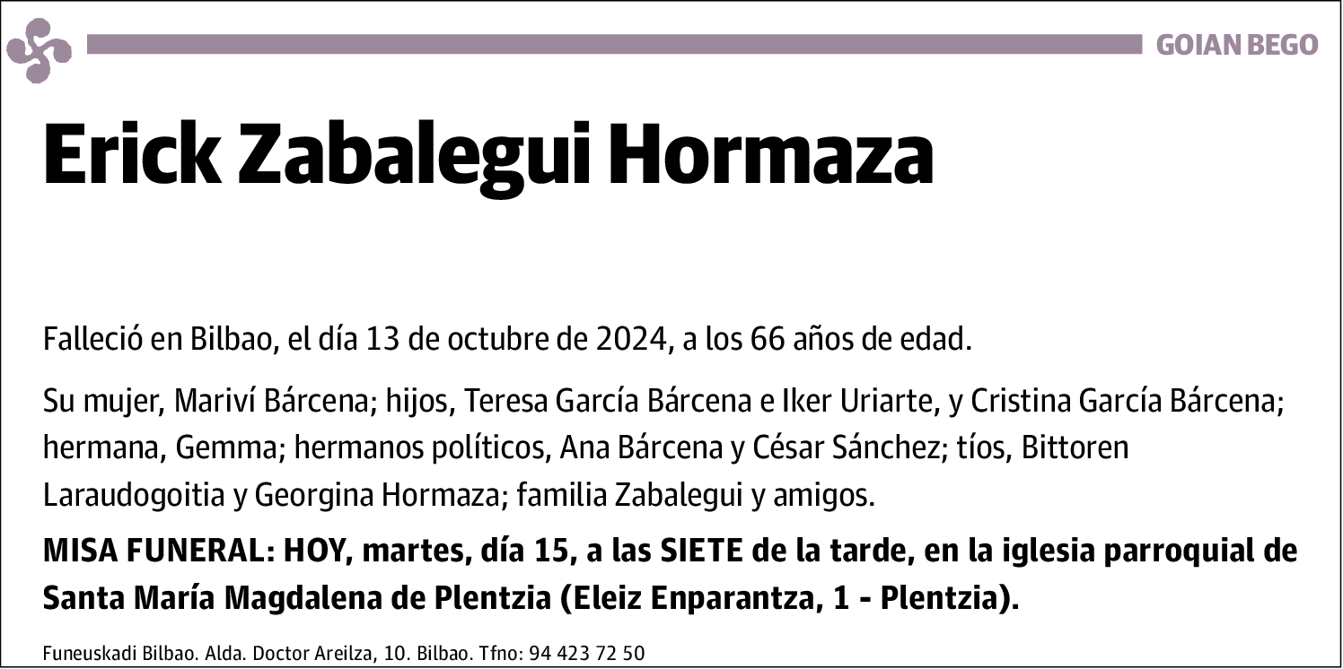 Erick Zabalegui Hormaza