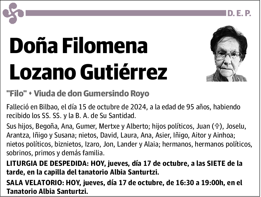 Filomena Lozano Gutiérrez