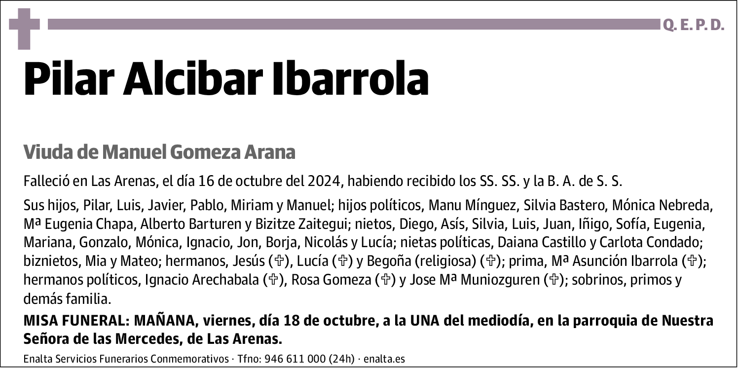 Pilar Alcibar Ibarrola