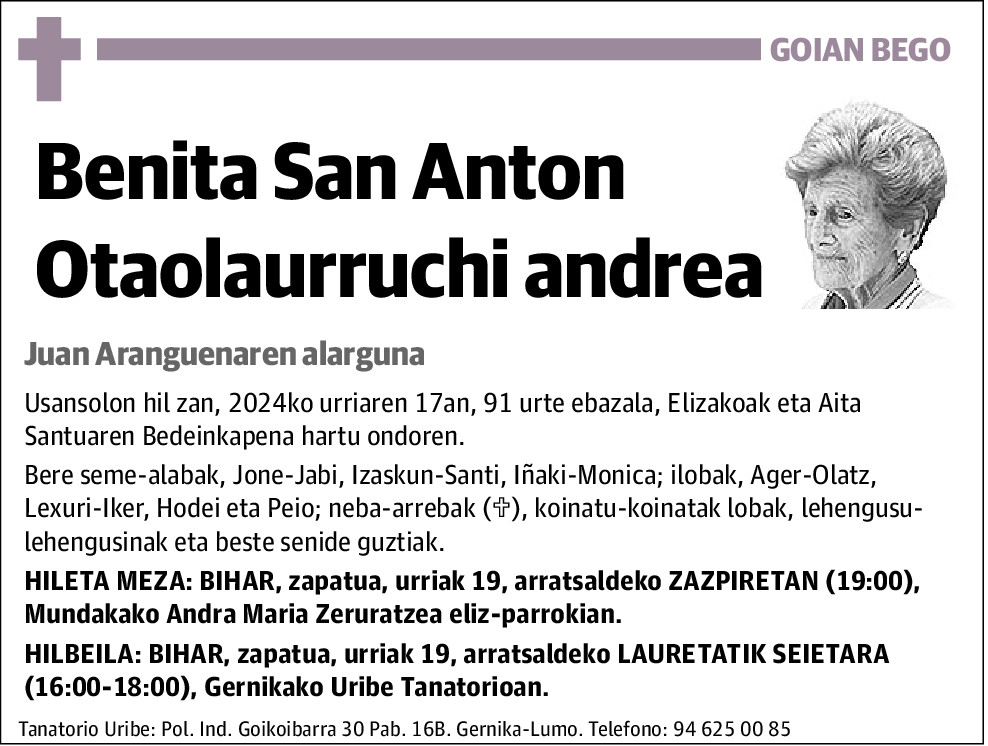 Benita San Anton Otaolaurruchi