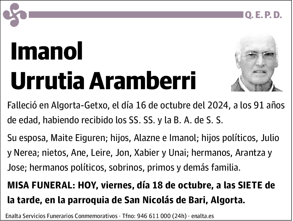 Imanol Urrutia Aramberri